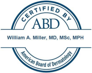 American Board of Dermatology certification mark for William Miller, MD