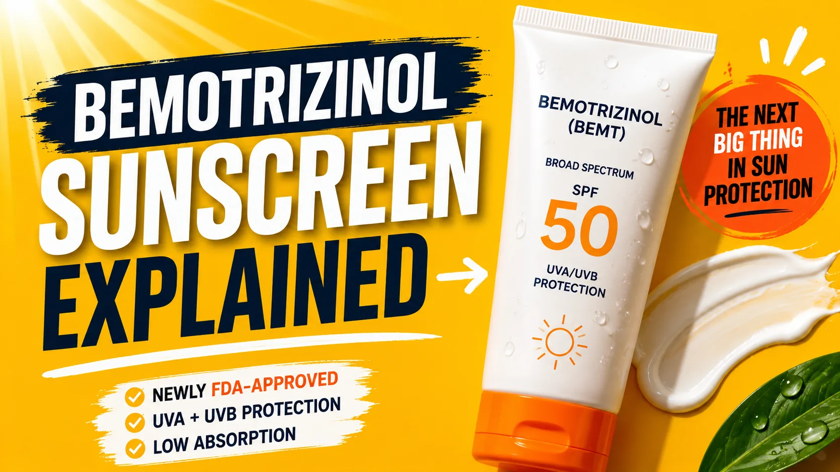 Bemotrizinol sunscreen explained with SPF 50 UVA and UVB protection