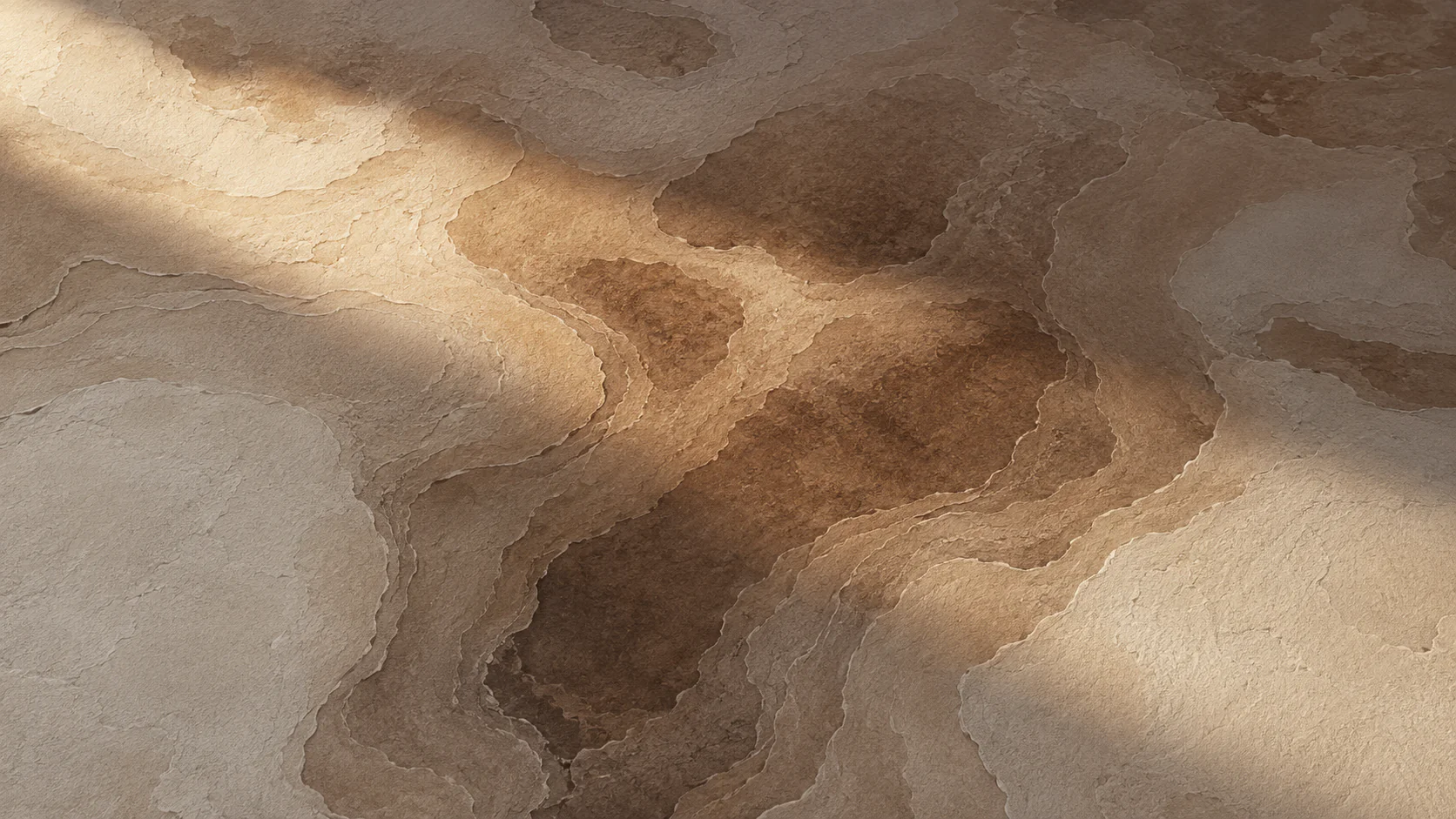 Abstract layered texture in warm skin-tone colors with irregular darker patches